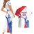 Puerto Rico Baseball Custom Couples Matching Short Sleeve Bodycon Dress and Hawaiian Shirt El Morro Sporty Style
