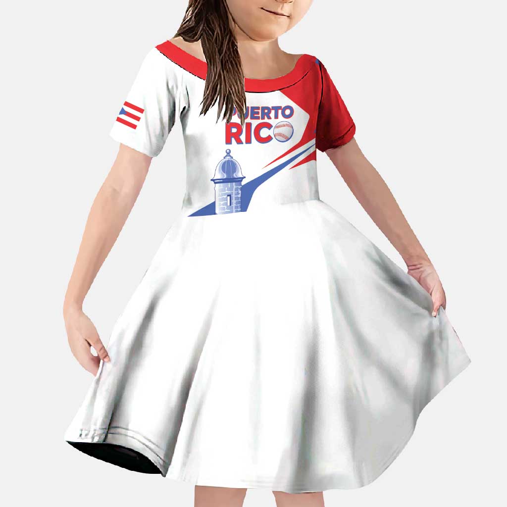 Puerto Rico Baseball Custom Family Matching Long Sleeve Bodycon Dress and Hawaiian Shirt El Morro Sporty Style