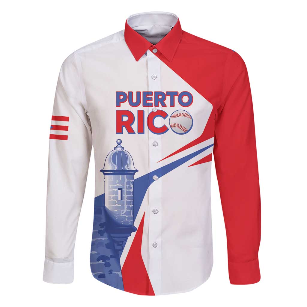 Puerto Rico Baseball Custom Family Matching Long Sleeve Bodycon Dress and Hawaiian Shirt El Morro Sporty Style