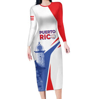 Puerto Rico Baseball Custom Family Matching Long Sleeve Bodycon Dress and Hawaiian Shirt El Morro Sporty Style
