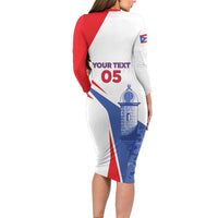 Puerto Rico Baseball Custom Family Matching Long Sleeve Bodycon Dress and Hawaiian Shirt El Morro Sporty Style