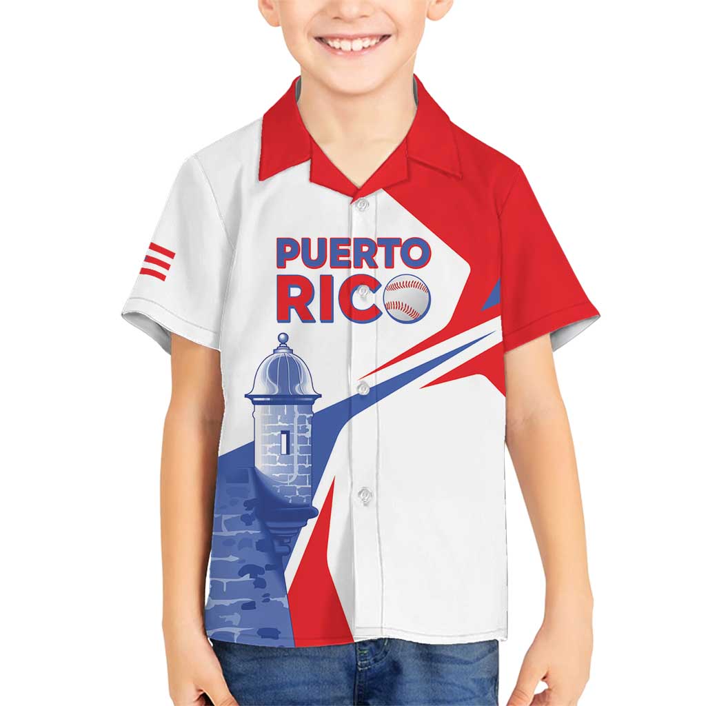 Puerto Rico Baseball Custom Family Matching Long Sleeve Bodycon Dress and Hawaiian Shirt El Morro Sporty Style