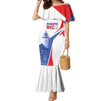 Puerto Rico Baseball Custom Family Matching Mermaid Dress and Hawaiian Shirt El Morro Sporty Style