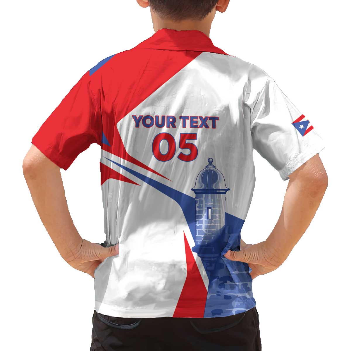 Puerto Rico Baseball Custom Family Matching Off The Shoulder Long Sleeve Dress and Hawaiian Shirt El Morro Sporty Style