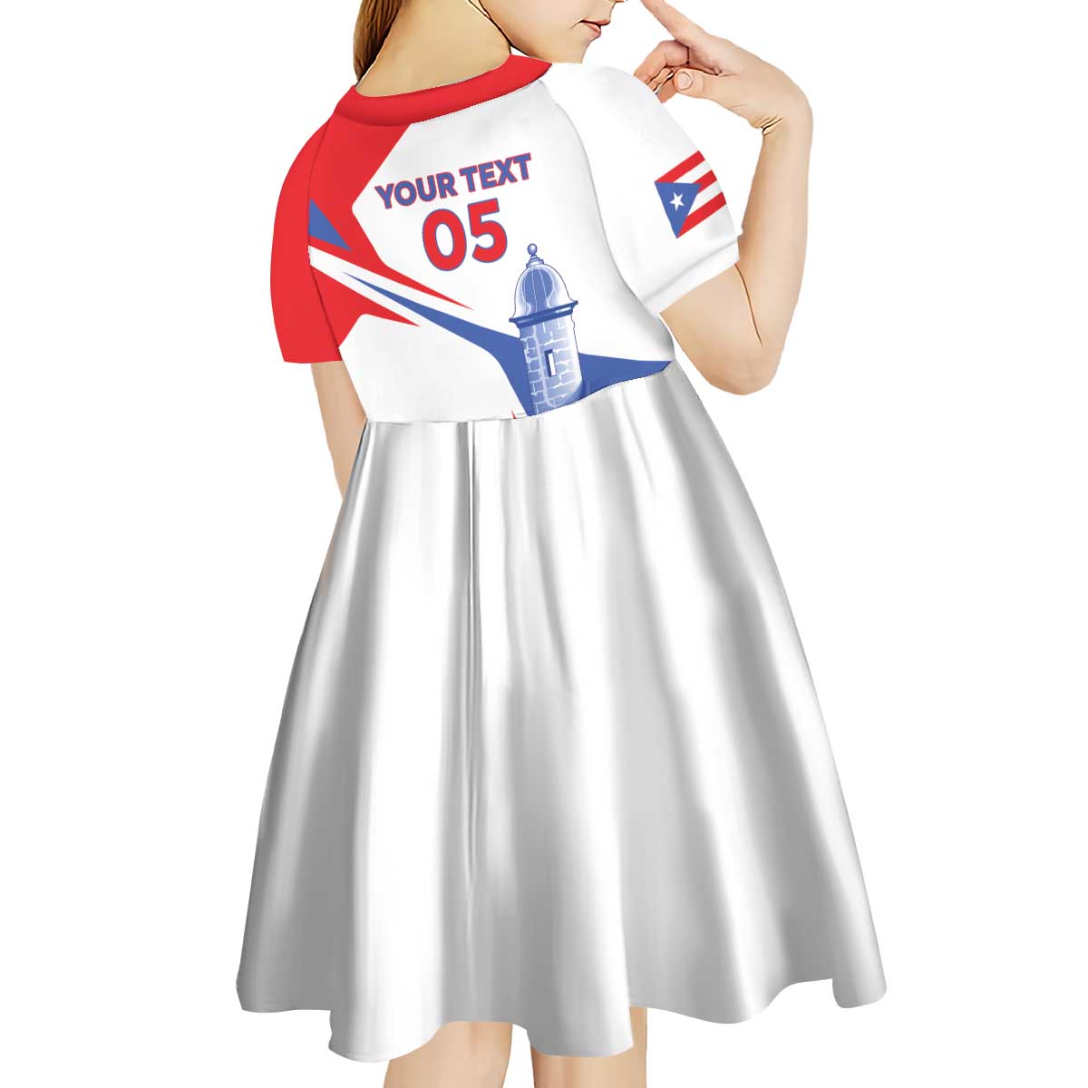 Puerto Rico Baseball Custom Kid Short Sleeve Dress El Morro Sporty Style