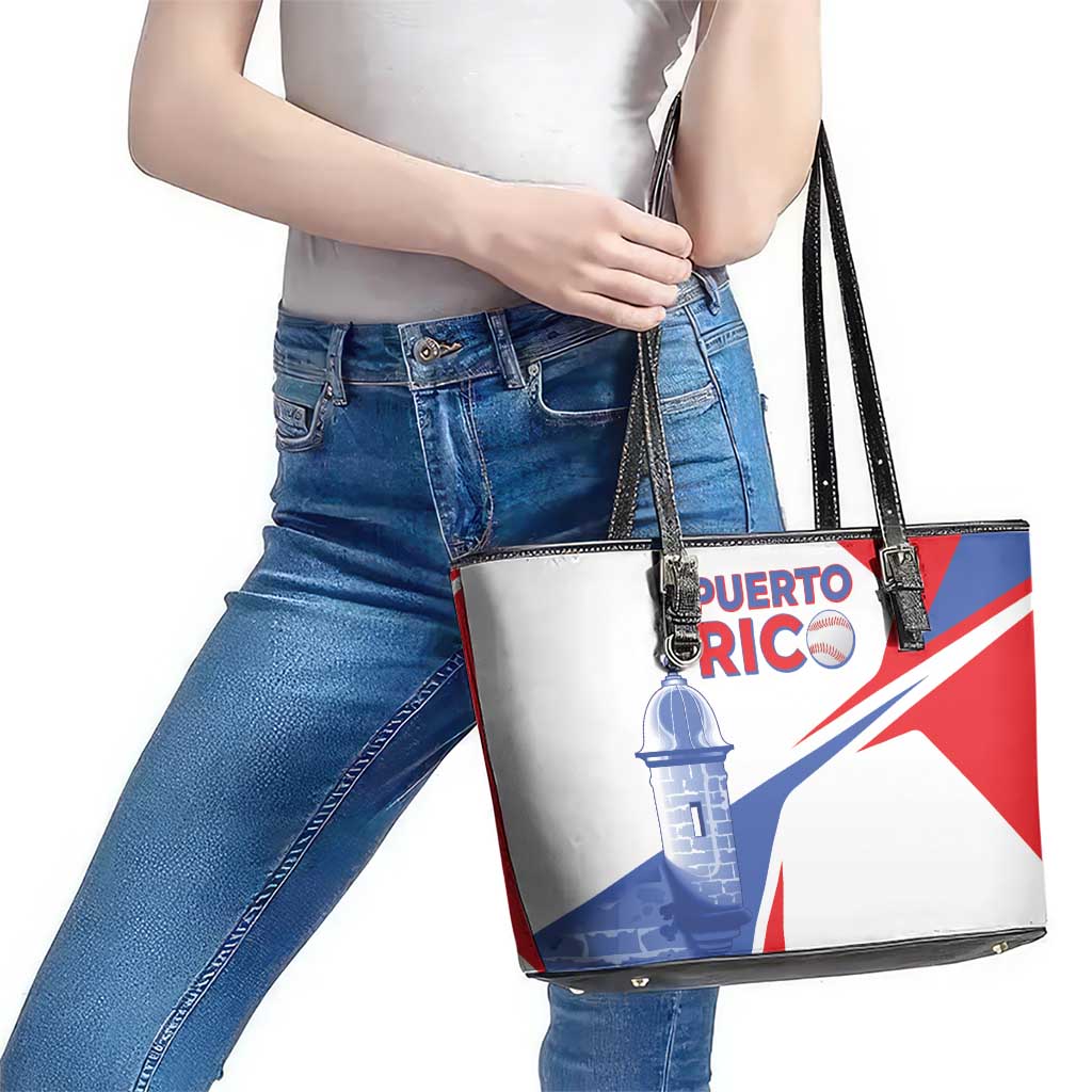 Puerto Rico Baseball Leather Tote Bag El Morro Sporty Style