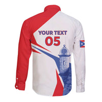 Puerto Rico Baseball Custom Long Sleeve Button Shirt El Morro Sporty Style
