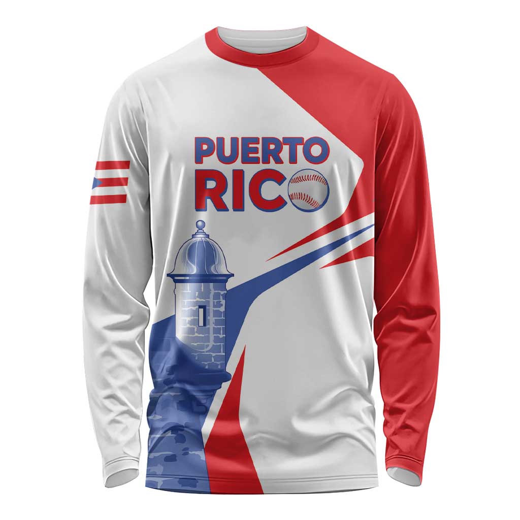 Puerto Rico Baseball Custom Long Sleeve Shirt El Morro Sporty Style