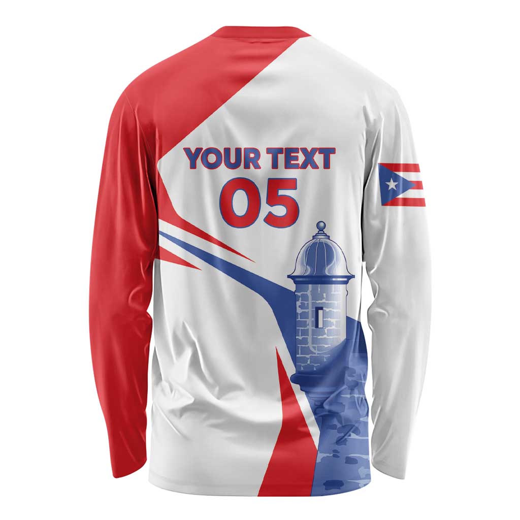 Puerto Rico Baseball Custom Long Sleeve Shirt El Morro Sporty Style