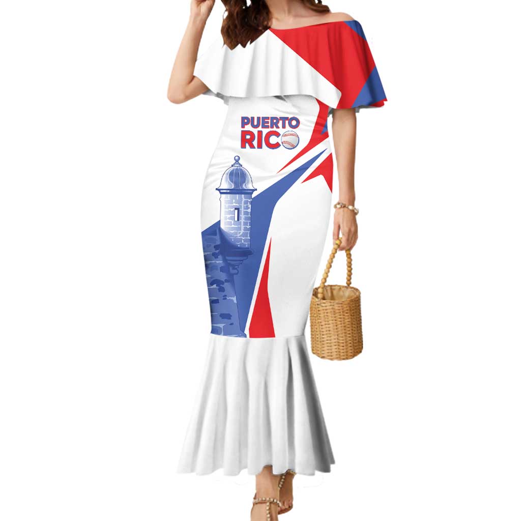 Puerto Rico Baseball Custom Mermaid Dress El Morro Sporty Style