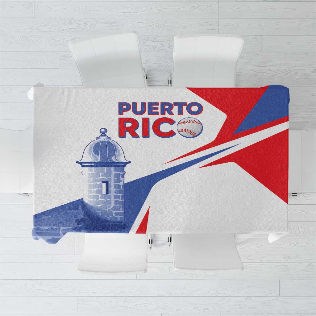 Puerto Rico Baseball Tablecloth El Morro Sporty Style
