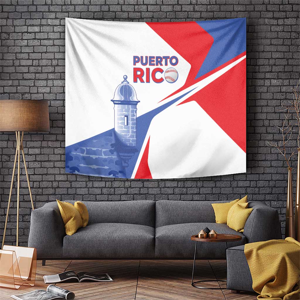 Puerto Rico Baseball Tapestry El Morro Sporty Style