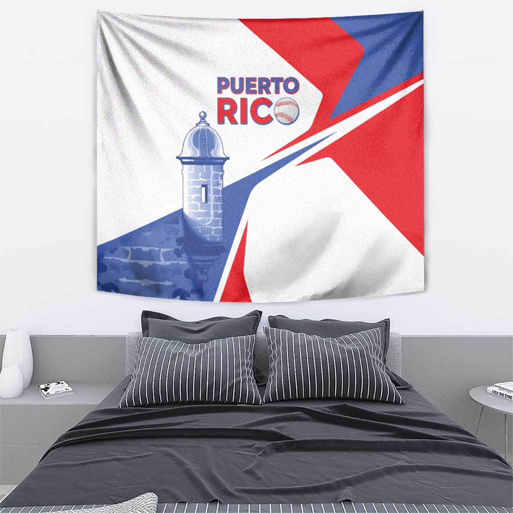 Puerto Rico Baseball Tapestry El Morro Sporty Style
