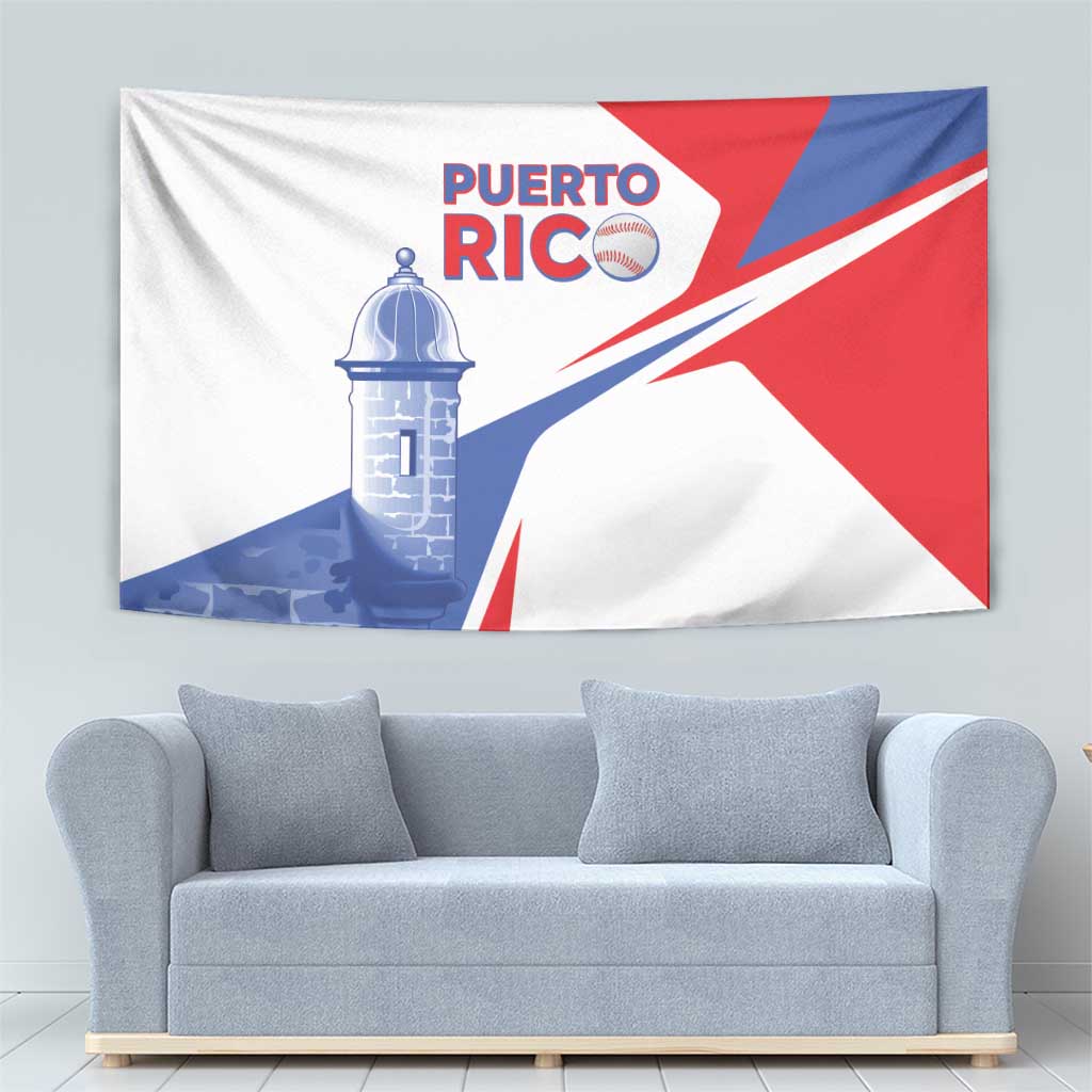 Puerto Rico Baseball Tapestry El Morro Sporty Style
