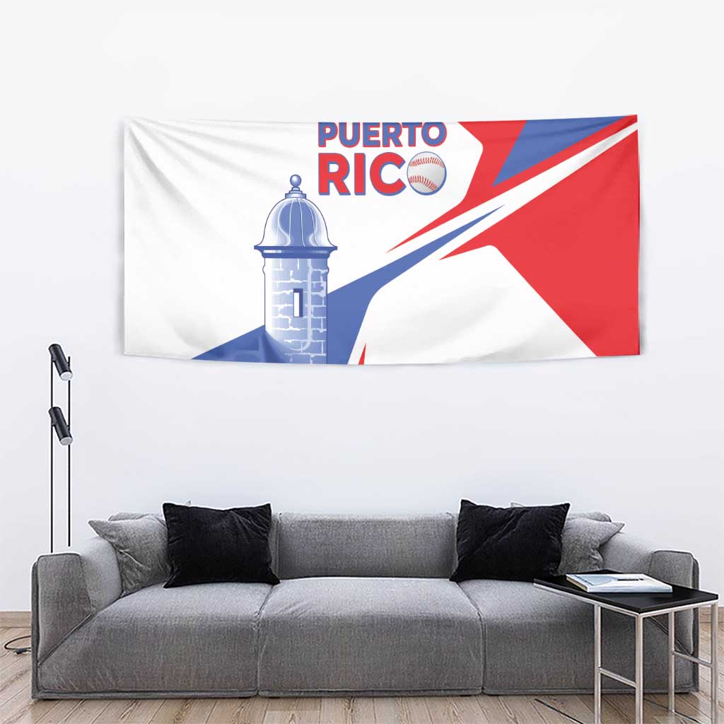 Puerto Rico Baseball Tapestry El Morro Sporty Style