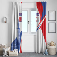 Puerto Rico Baseball Window Curtain El Morro Sporty Style