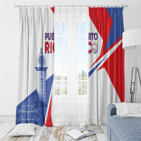 Puerto Rico Baseball Window Curtain El Morro Sporty Style