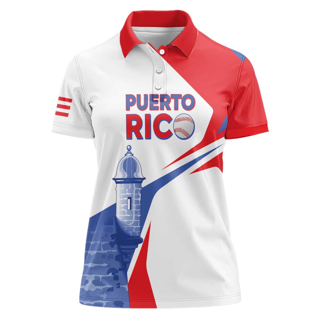 Puerto Rico Baseball Custom Women Polo Shirt El Morro Sporty Style