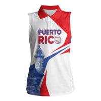Puerto Rico Baseball Custom Women Sleeveless Polo Shirt El Morro Sporty Style