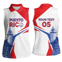 Puerto Rico Baseball Custom Women Sleeveless Polo Shirt El Morro Sporty Style