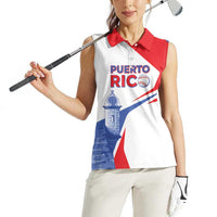 Puerto Rico Baseball Custom Women Sleeveless Polo Shirt El Morro Sporty Style
