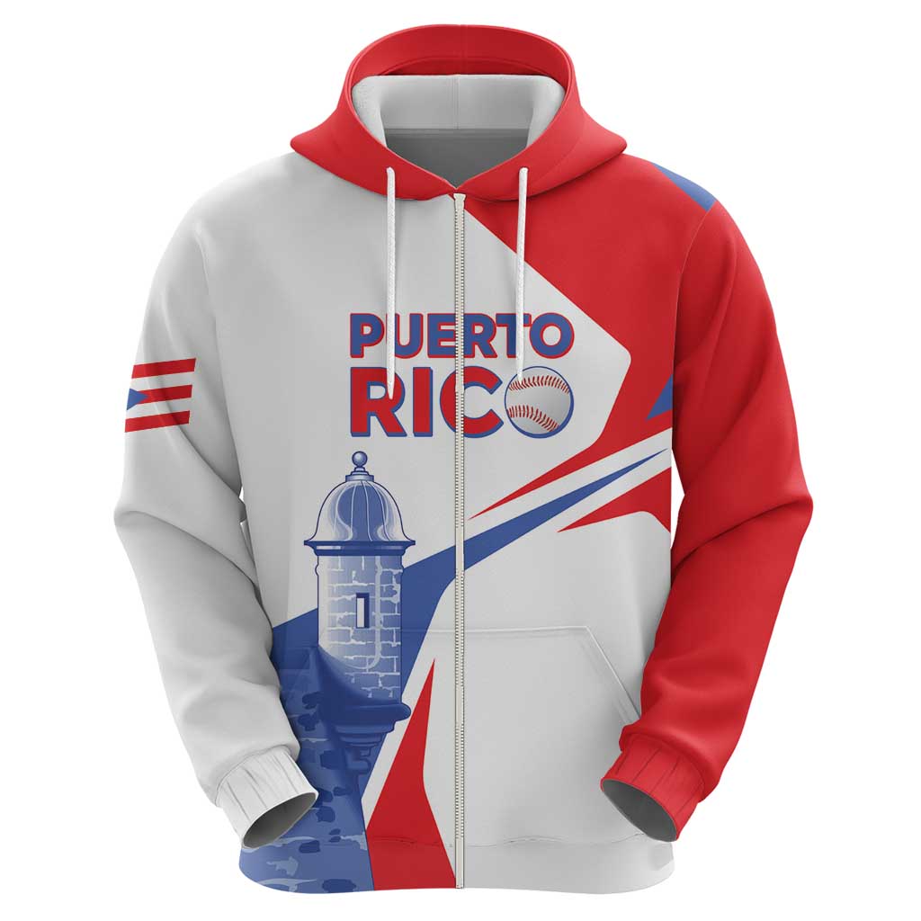 Puerto Rico Baseball Custom Zip Hoodie El Morro Sporty Style