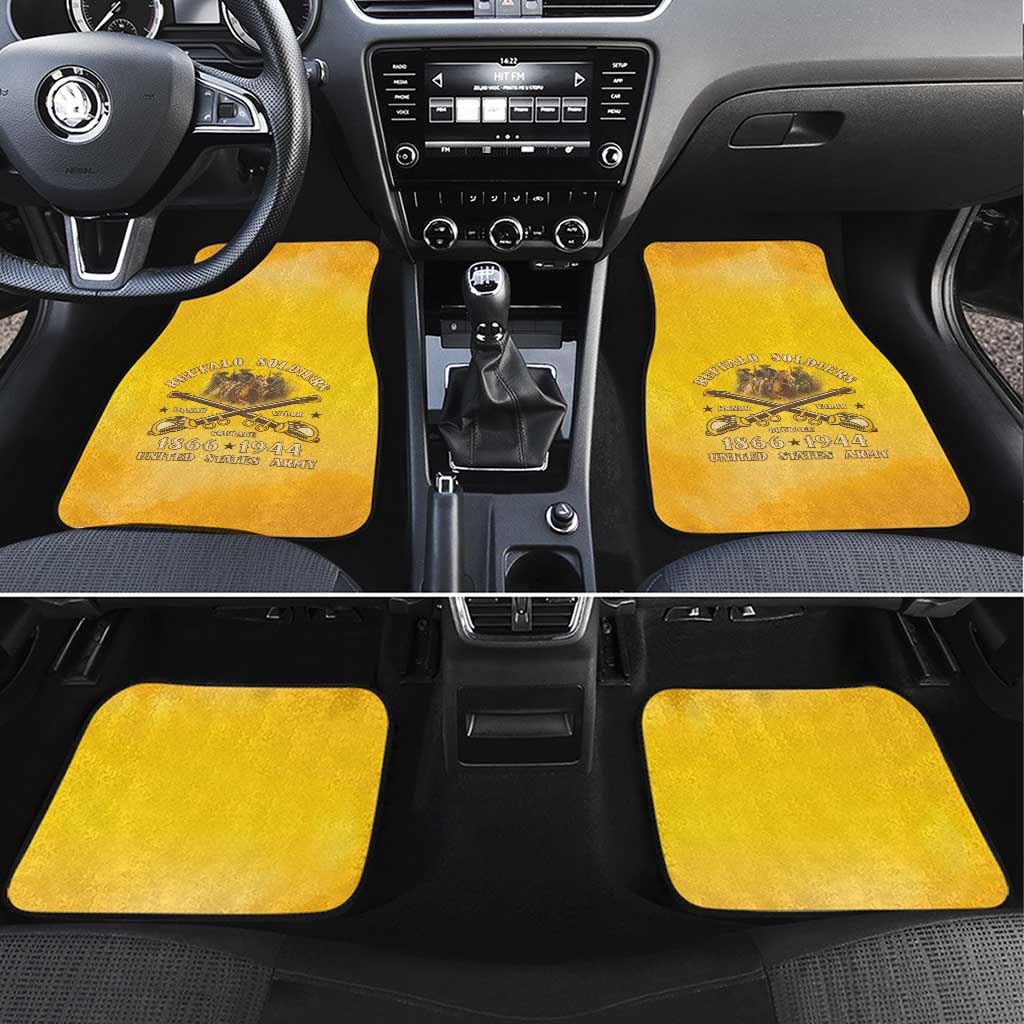 Honor Buffalo Soldiers Car Mats African American Cavalry Yellow Version - Wonder Print Shop