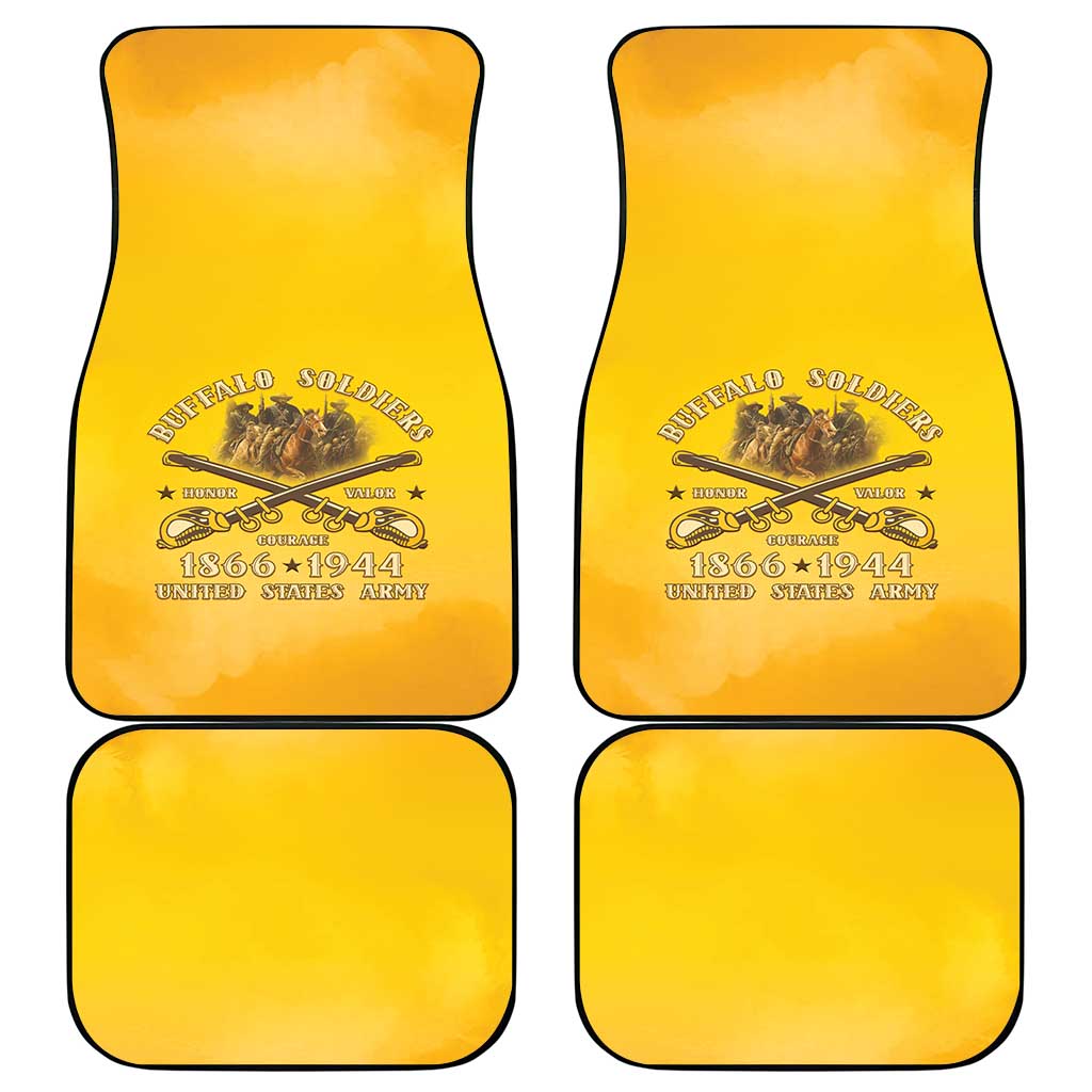 Honor Buffalo Soldiers Car Mats African American Cavalry Yellow Version - Wonder Print Shop