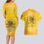 Honor Buffalo Soldiers Couples Matching Long Sleeve Bodycon Dress and Hawaiian Shirt African American Cavalry Yellow Version - Wonder Print Shop