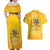 Honor Buffalo Soldiers Couples Matching Off Shoulder Maxi Dress and Hawaiian Shirt African American Cavalry Yellow Version - Wonder Print Shop