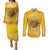 Honor Buffalo Soldiers Couples Matching Puletasi and Long Sleeve Button Shirt African American Cavalry Yellow Version - Wonder Print Shop