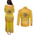 Honor Buffalo Soldiers Couples Matching Puletasi and Long Sleeve Button Shirt African American Cavalry Yellow Version - Wonder Print Shop