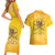 Honor Buffalo Soldiers Couples Matching Short Sleeve Bodycon Dress and Hawaiian Shirt African American Cavalry Yellow Version - Wonder Print Shop