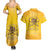 Honor Buffalo Soldiers Couples Matching Summer Maxi Dress and Hawaiian Shirt African American Cavalry Yellow Version - Wonder Print Shop