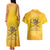 Honor Buffalo Soldiers Couples Matching Tank Maxi Dress and Hawaiian Shirt African American Cavalry Yellow Version - Wonder Print Shop