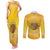 Honor Buffalo Soldiers Couples Matching Tank Maxi Dress and Long Sleeve Button Shirt African American Cavalry Yellow Version - Wonder Print Shop