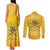 Honor Buffalo Soldiers Couples Matching Tank Maxi Dress and Long Sleeve Button Shirt African American Cavalry Yellow Version - Wonder Print Shop