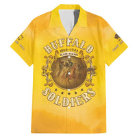 Honor Buffalo Soldiers Family Matching Mermaid Dress and Hawaiian Shirt African American Cavalry Yellow Version - Wonder Print Shop