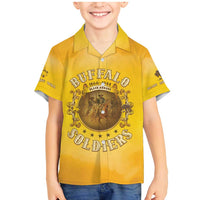 Honor Buffalo Soldiers Family Matching Mermaid Dress and Hawaiian Shirt African American Cavalry Yellow Version - Wonder Print Shop