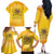 Honor Buffalo Soldiers Family Matching Off The Shoulder Long Sleeve Dress and Hawaiian Shirt African American Cavalry Yellow Version - Wonder Print Shop