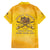 Honor Buffalo Soldiers Family Matching Off The Shoulder Long Sleeve Dress and Hawaiian Shirt African American Cavalry Yellow Version - Wonder Print Shop