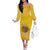 Honor Buffalo Soldiers Family Matching Off The Shoulder Long Sleeve Dress and Hawaiian Shirt African American Cavalry Yellow Version - Wonder Print Shop