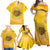 Honor Buffalo Soldiers Family Matching Off Shoulder Maxi Dress and Hawaiian Shirt African American Cavalry Yellow Version - Wonder Print Shop