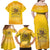 Honor Buffalo Soldiers Family Matching Off Shoulder Maxi Dress and Hawaiian Shirt African American Cavalry Yellow Version - Wonder Print Shop