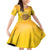 Honor Buffalo Soldiers Family Matching Off Shoulder Short Dress and Hawaiian Shirt African American Cavalry Yellow Version - Wonder Print Shop