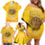 Honor Buffalo Soldiers Family Matching Off Shoulder Short Dress and Hawaiian Shirt African American Cavalry Yellow Version - Wonder Print Shop