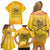 Honor Buffalo Soldiers Family Matching Off Shoulder Short Dress and Hawaiian Shirt African American Cavalry Yellow Version - Wonder Print Shop