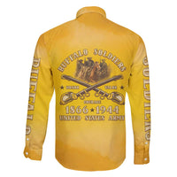 Honor Buffalo Soldiers Family Matching Summer Maxi Dress and Hawaiian Shirt African American Cavalry Yellow Version - Wonder Print Shop
