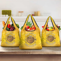 Honor Buffalo Soldiers Grocery Bag African American Cavalry Yellow Version - Wonder Print Shop