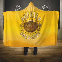 Honor Buffalo Soldiers Hooded Blanket African American Cavalry Yellow Version - Wonder Print Shop